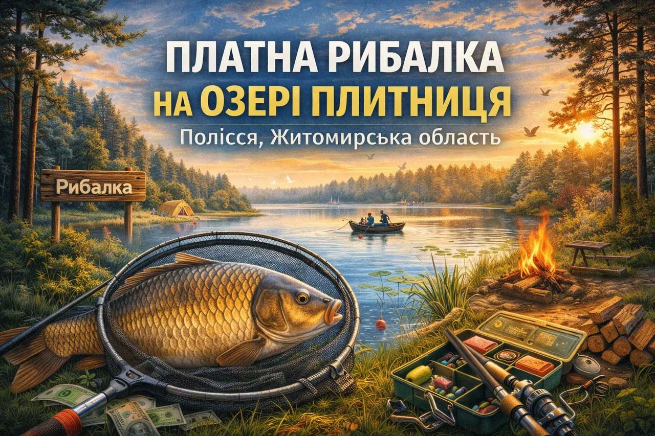 Платна рибалка на Озері Плитниця (Полісся, Житомирська область)